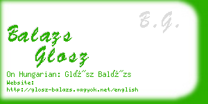 balazs glosz business card